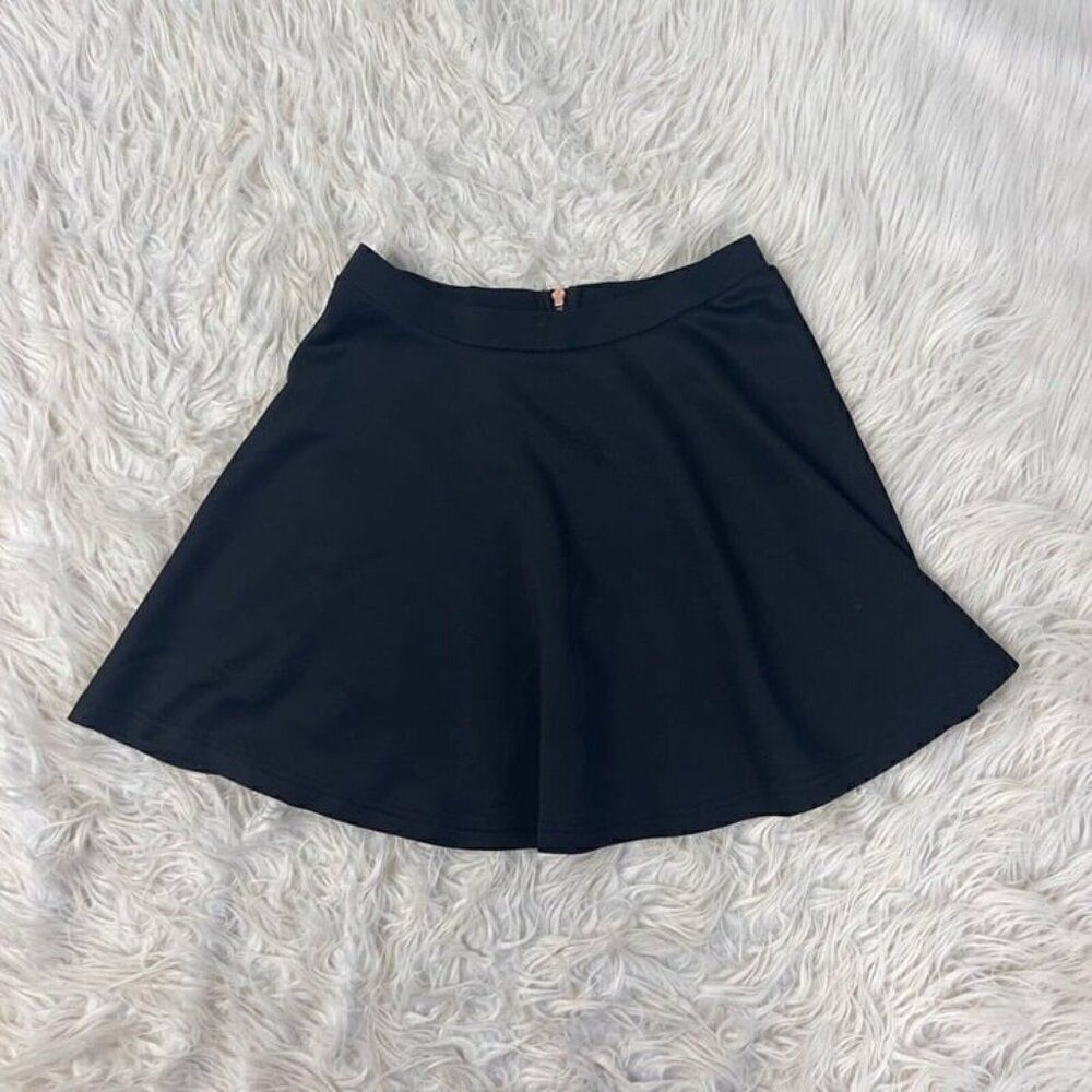 Cotton On Women's Basic Black Stretchy Flared Casual Mini Skater Skirt Medium